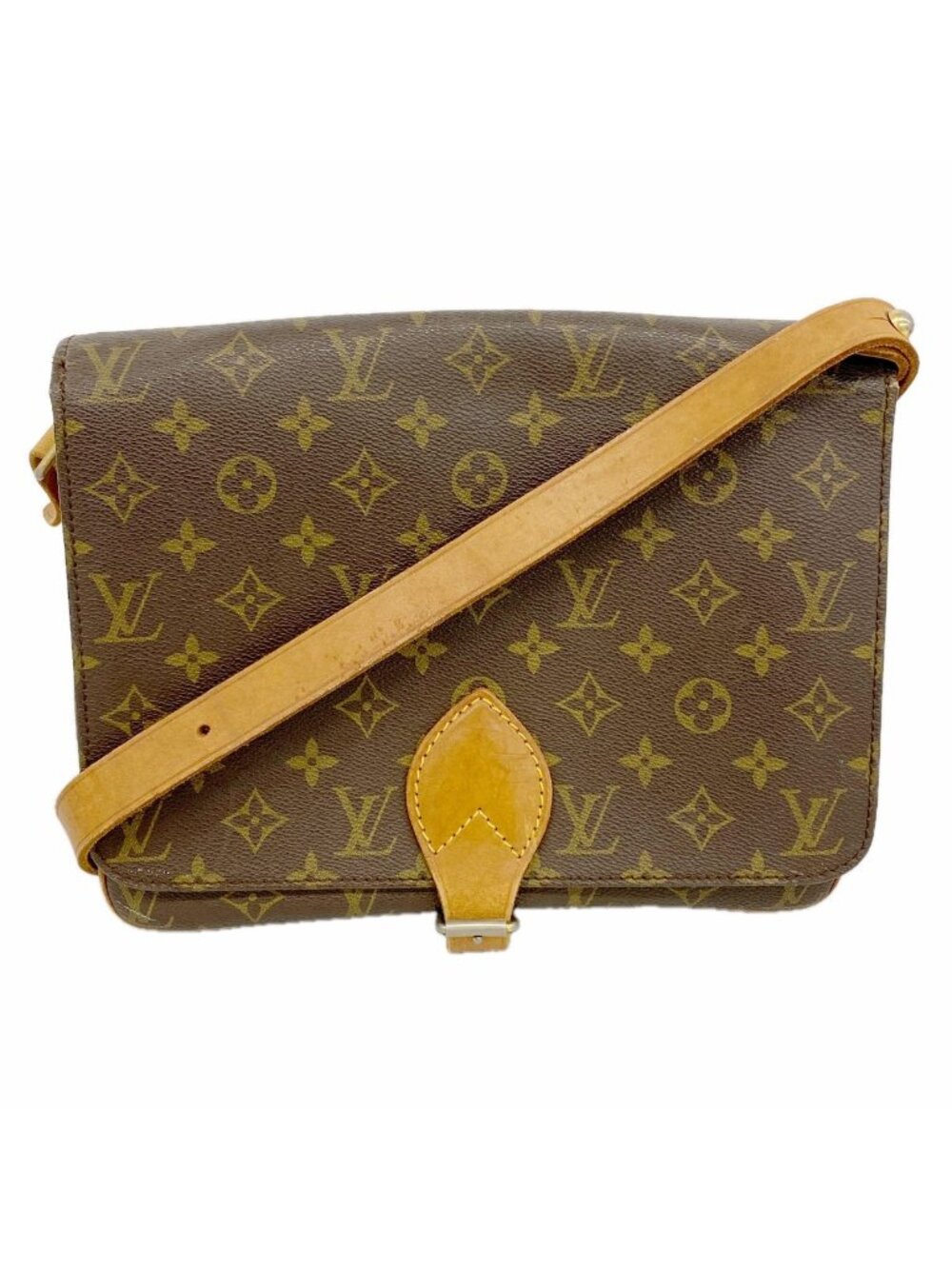 Louis Vuitton Shoulder Bag Monogram Cartouchiere GM Brown